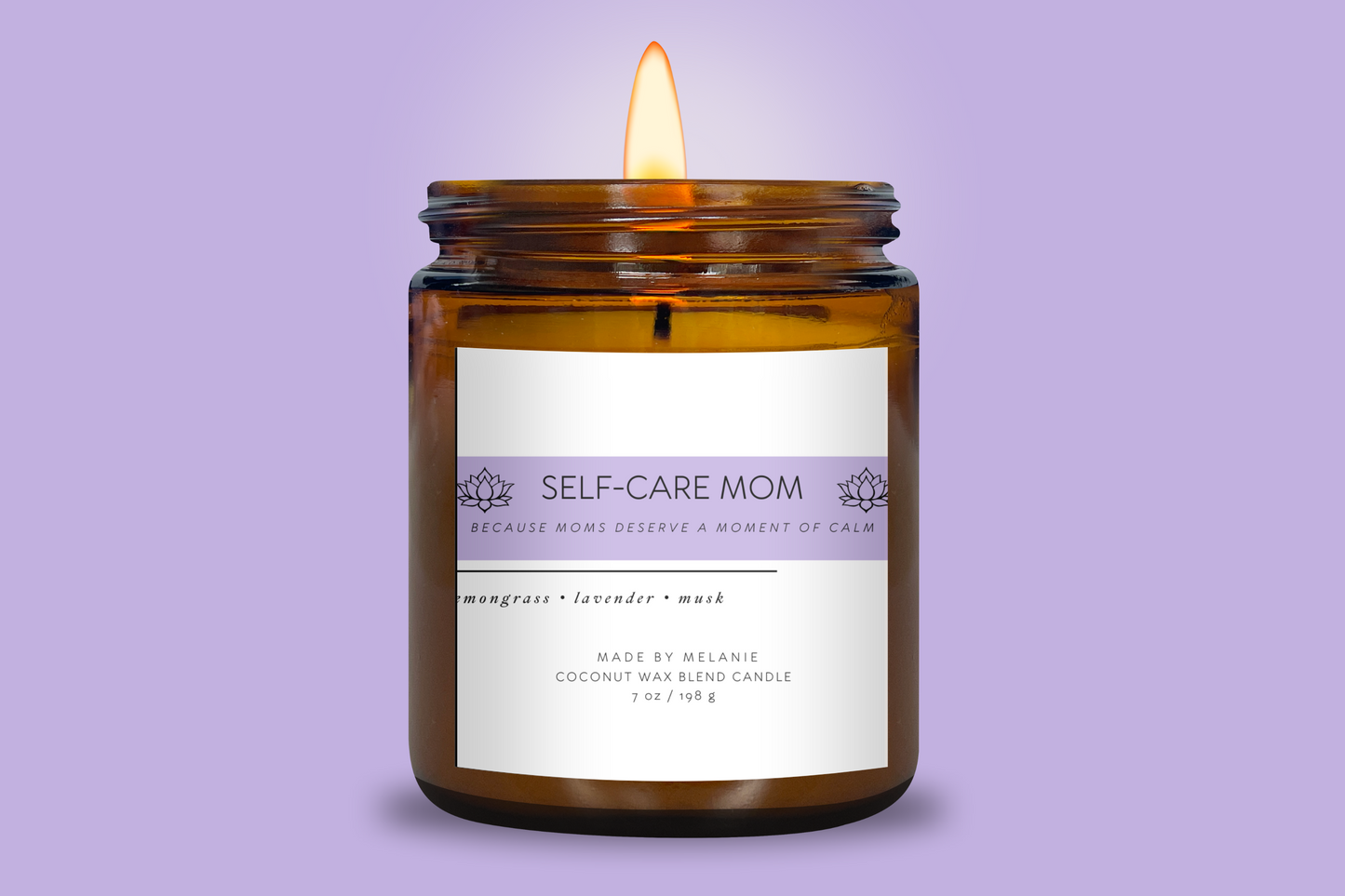 Self-Care Mom Candle | Lavender + Lemongrass