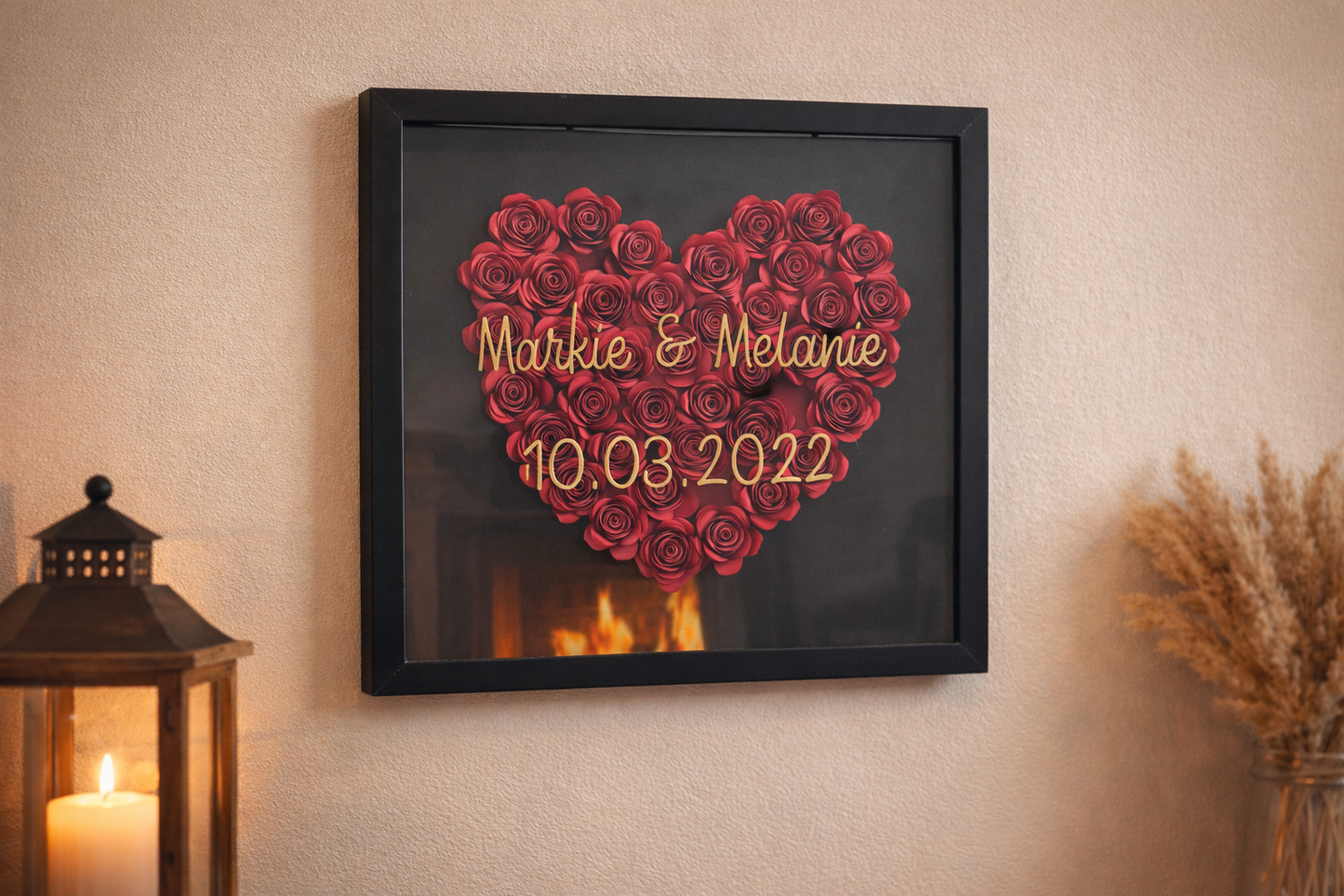 Solid Color Heart Shadowbox