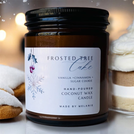 Frosted Tree Cake Candle | Vanilla • Cinnamon • Sugar Cookie