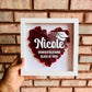 Solid Color Heart Shadowbox