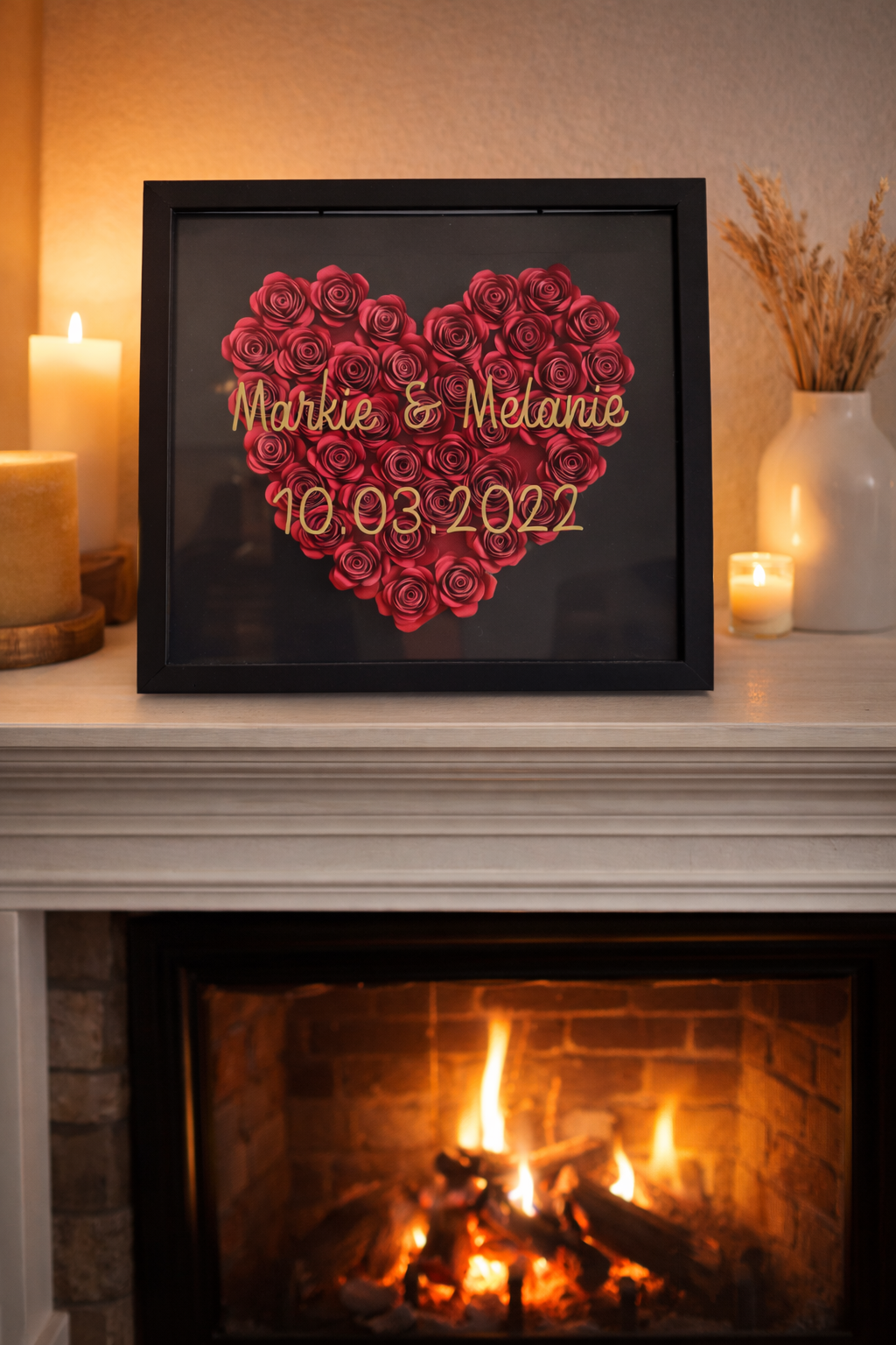 Solid Color Heart Shadowbox