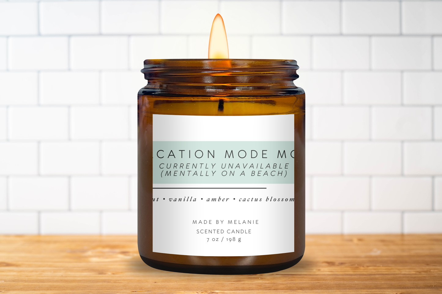 Vacation Mode Mom Candle | Coconut • Vanilla • Amber • Cactus Blossom