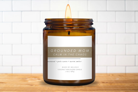 Grounded Mom Candle | Rosewood + Patchouli + Amber
