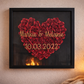 Solid Color Heart Shadowbox