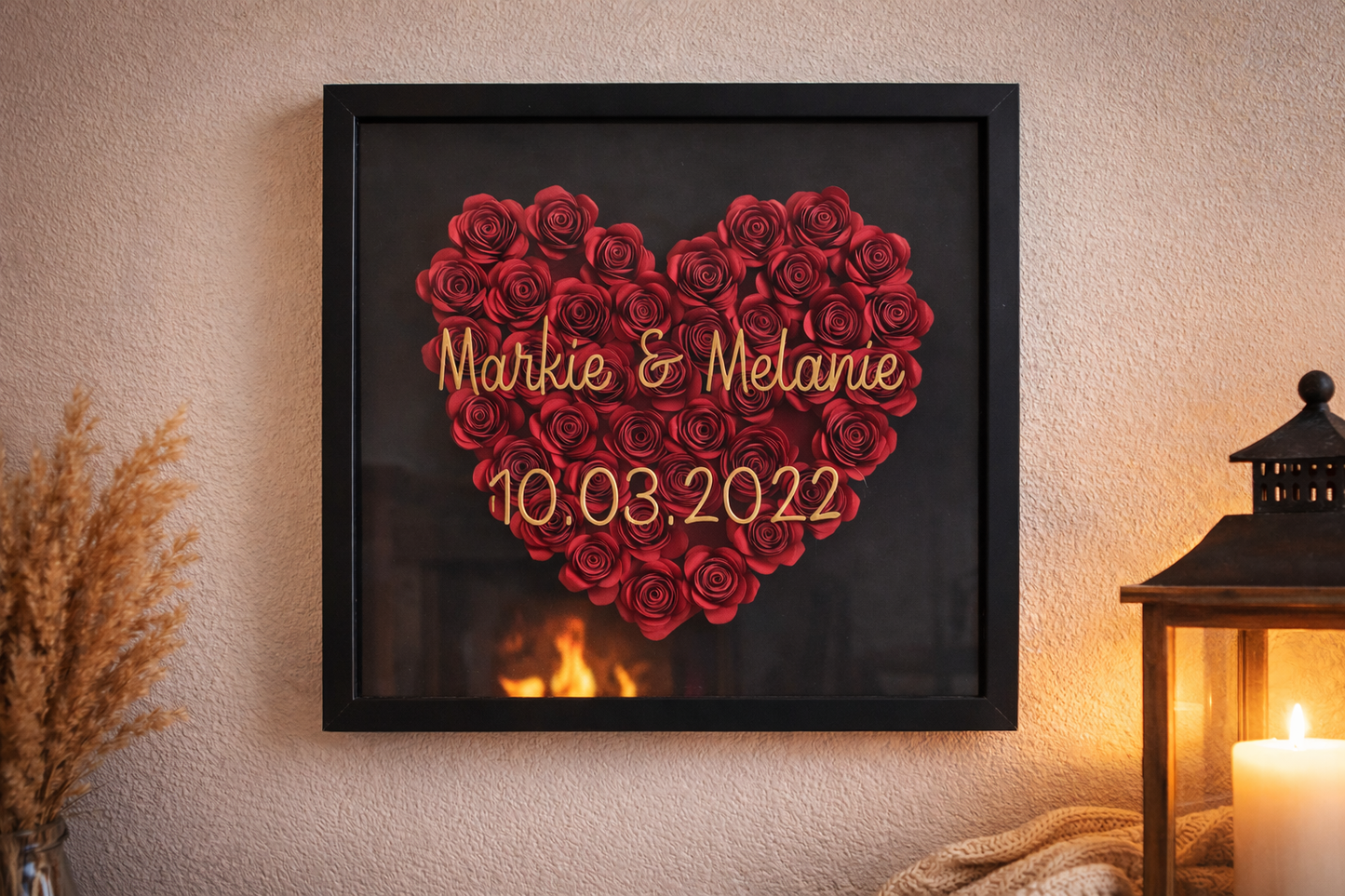 Solid Color Heart Shadowbox