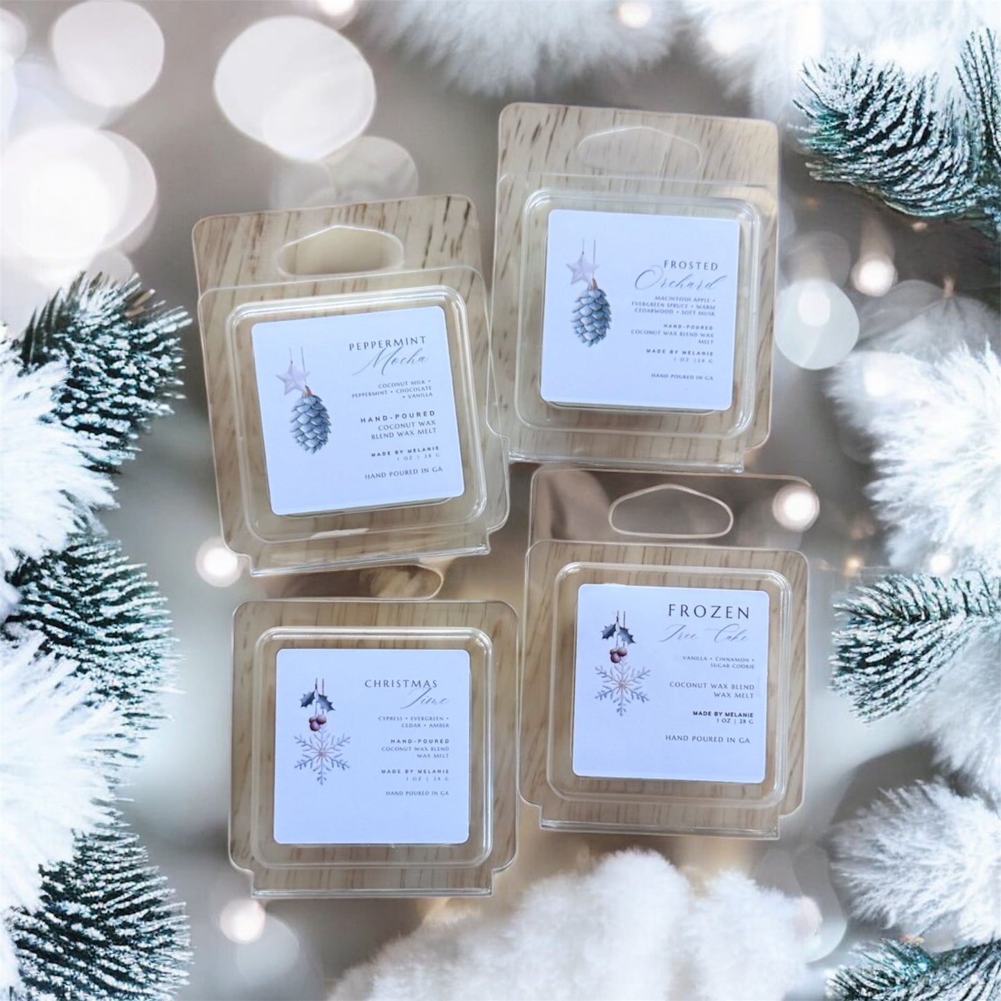 Holiday/Winter Mini Wax Melt Sampler – Try All 4 Scents!