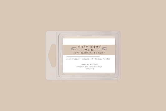 Cozy Home Mom Wax Melt | Cozy Cashmere | Coconut Cream - Sandalwood - Jasmine - Amber