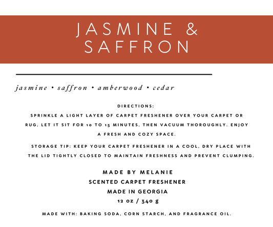Jasmine & Saffron - Carpet Freshener